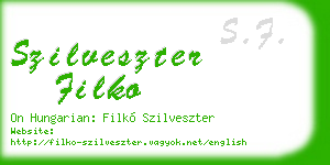 szilveszter filko business card