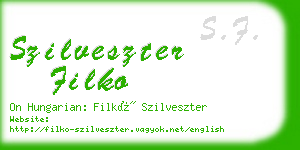 szilveszter filko business card